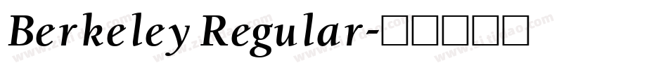 Berkeley Regular字体转换